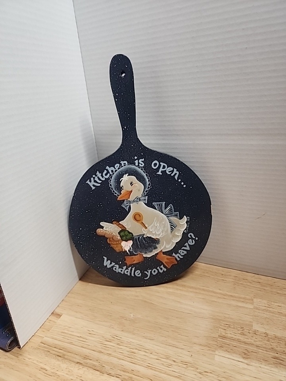 Source Unknown Black Decorative Duck Kitchen Paddle Sign